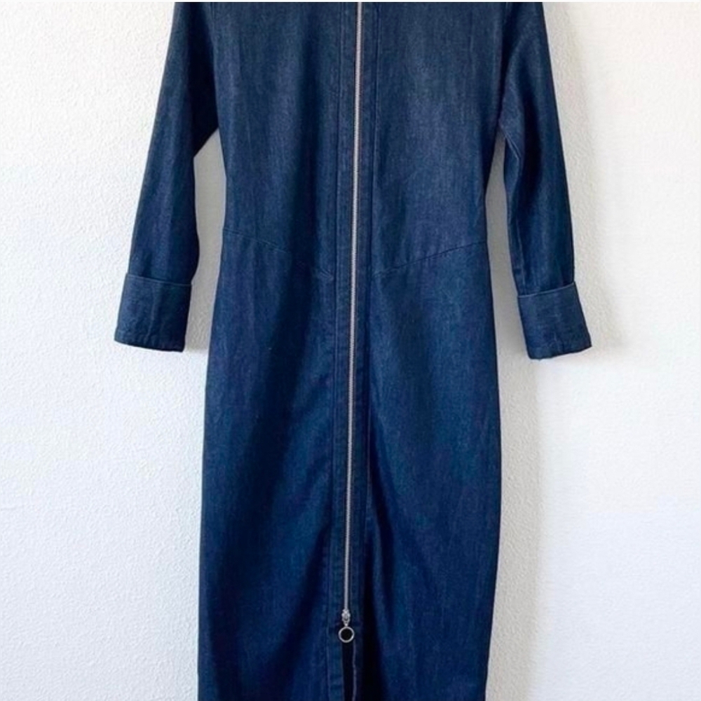 ZARA Size S Blue Denim Dress